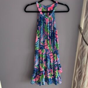 Lilly Pulitzer Blue and Pink Tropical Dress